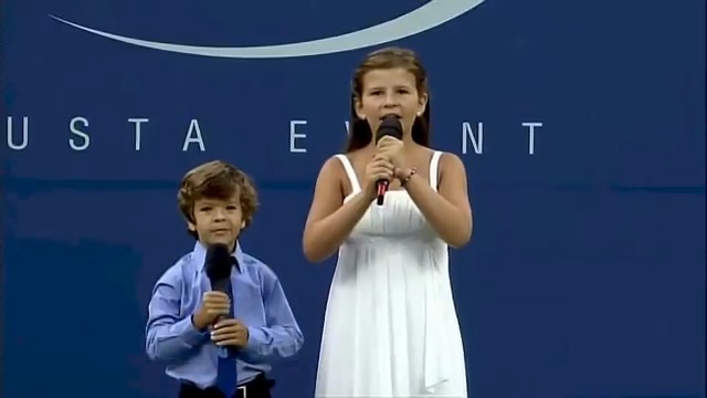 Gaten Matarazzo performing at the US Open 2010