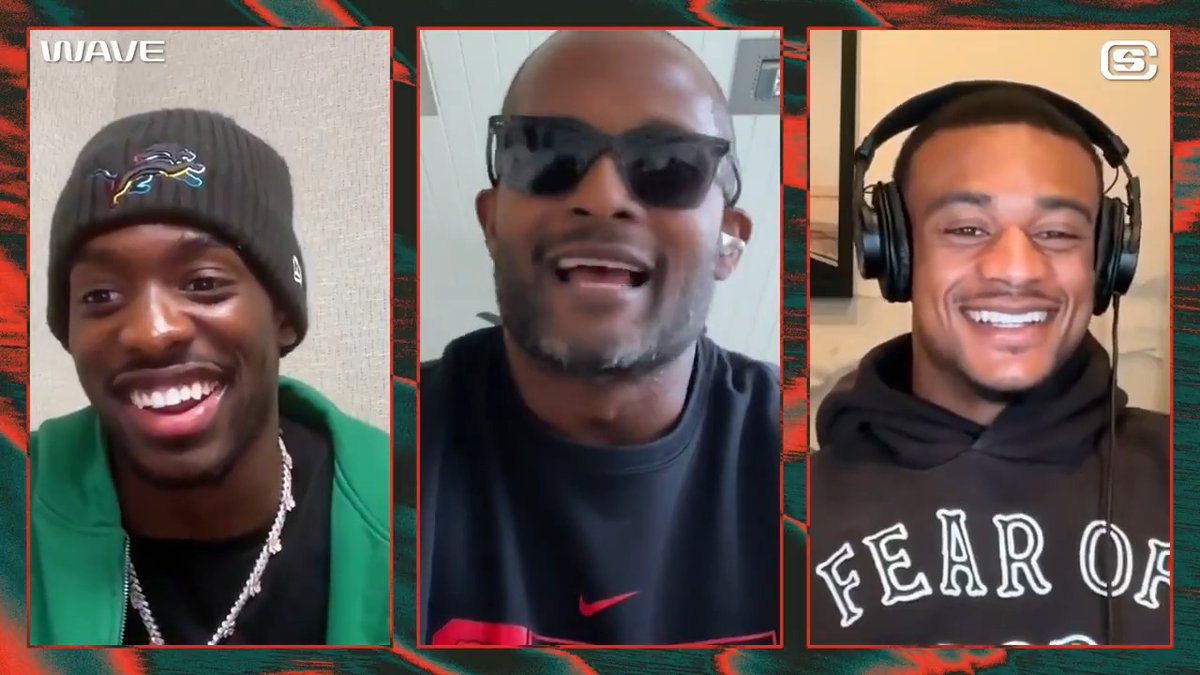 Michael Irvin and Eric Moulds' physicality helped welcome Champ Bailey to the NFL 😂 "Eric is country strong ... this dude locked up on me and had me all the way over by the cheerleaders." "Michael Irvin baptized me into this league."