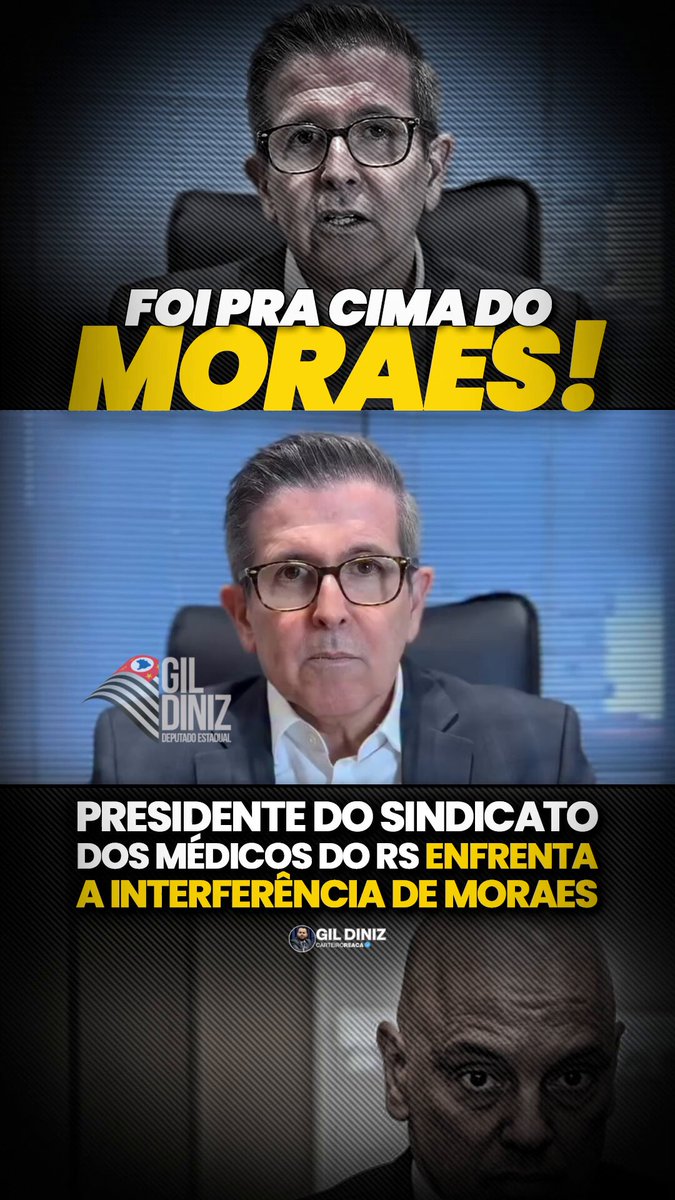 PRESIDENTE DO SINDICATO DOS MÉDICOS DO RS ENFRENTA A INTERFERÊNCIA DO STF A fala de Marcelo Matias, presidente do Sindicato Médico do Rio Grande do Sul, é um raro e necessário ato de coragem institucional. O Simers é o maior da América Latina. Ao denunciar como inaceitável a interferência do STF no CFM (quando Moraes anulou uma sindicância aberta pelo CFM para investigar médicos do hospital DF Star por possível omissão no atendimento a Jair Bolsonaro), ele lembra o óbvio que muitos preferem calar: sem autonomia técnica, não há ética; sem ética, quem perde é o paciente e toda a Medicina. Que essa posição firme inspire outros médicos e entidades a romperem o silêncio e defenderem, sem medo, a independência da profissão e o cumprimento do Código de Ética.