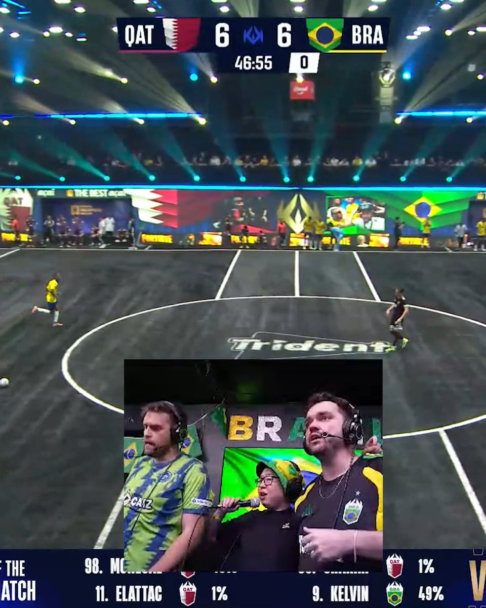 Efeito Brasil! Absolutamente espetacular ontem à noite na Kings League Brazil, Gaules com os nervos à flor da pele coma vitória no último minuto! SÓ MAIS 1 JOGO NO DOMINGO; VAMO QUE VAMO! ⚽️