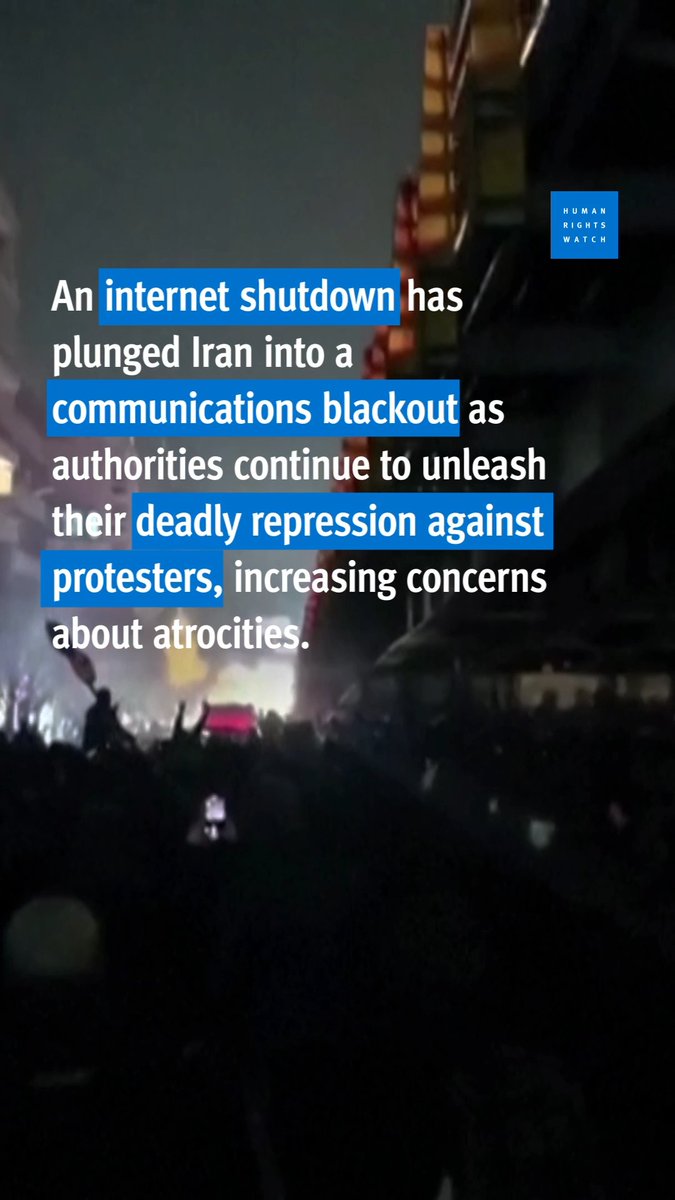 An internet shutdown has plunged Iran into a communications blackout as authorities continue to unleash their deadly repression against protesters. UN member states should press Iran to stop the bloodshed and pursue accountability.