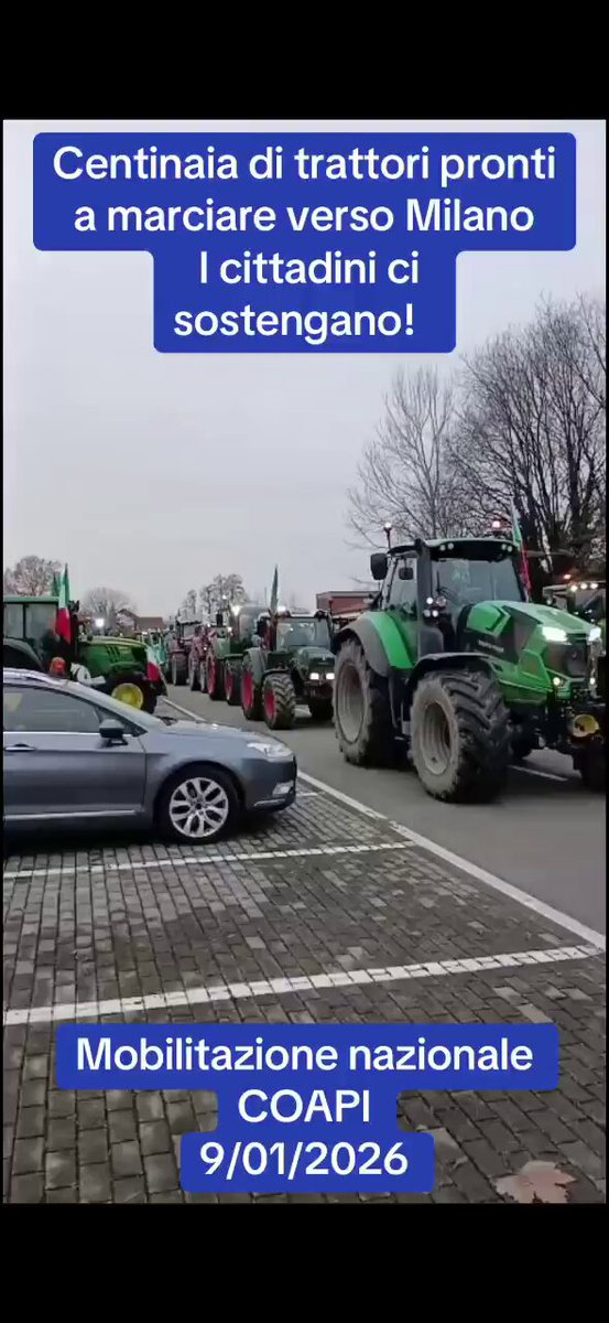 🚨💥ITALIA 🇮🇹 🚜🔥🚜💥 Cientos de Agricultores se levantan y se dirigen a Milano para unirse a la lucha contra UE/Mercosur 💥 Crece y crece LA INDIGNACIÓN de los AGRICULTORES 💥🚜🔥 Contra las políticas agrícolas y ganaderas impuestas por la mortifera UE y su Agenda 20 30 Apoyemos a los agricultores: ellos nos alimentan a TODOS. La lucha por la agricultura es la lucha por la LIBERTAD. COMPARTE POR TODAS PARTES... 🔥🔥🔥