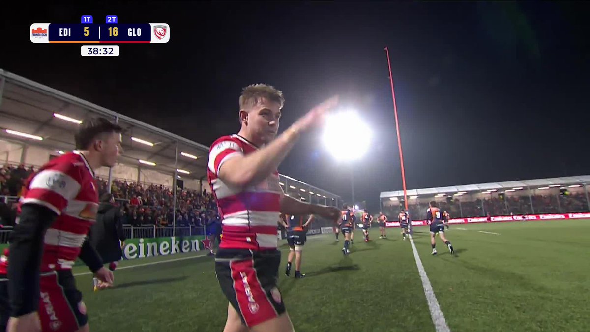 Another try for Gloucester Rugby ๐ just before the half-time break! ๐ Charlie Atkinson touches down for the visiting side and extends their lead ๐ #InvestecChampionsCup