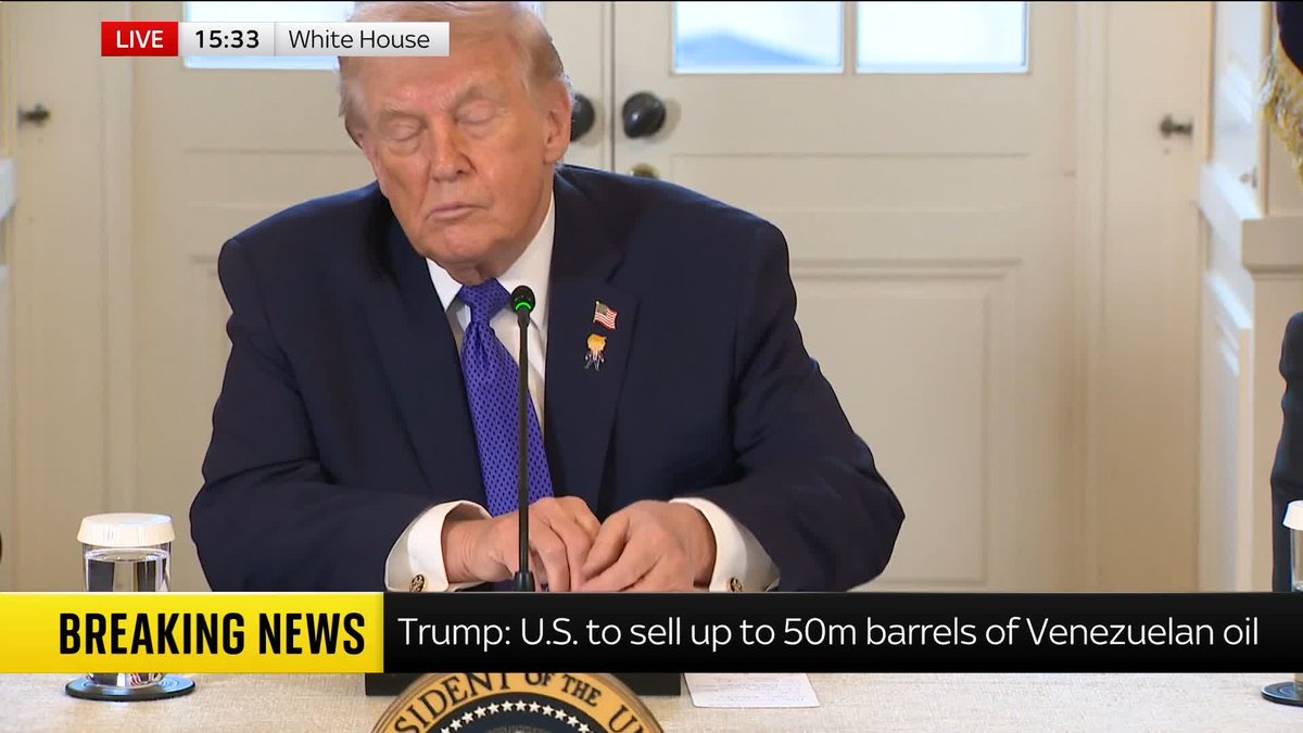 The chief executive of oil company ExxonMobil says Venezuela is currently "uninvestable" as he calls for "significant changes" to the country's legal system at a White House meeting with Donald Trump and other oil executives. 📺 Sky 501