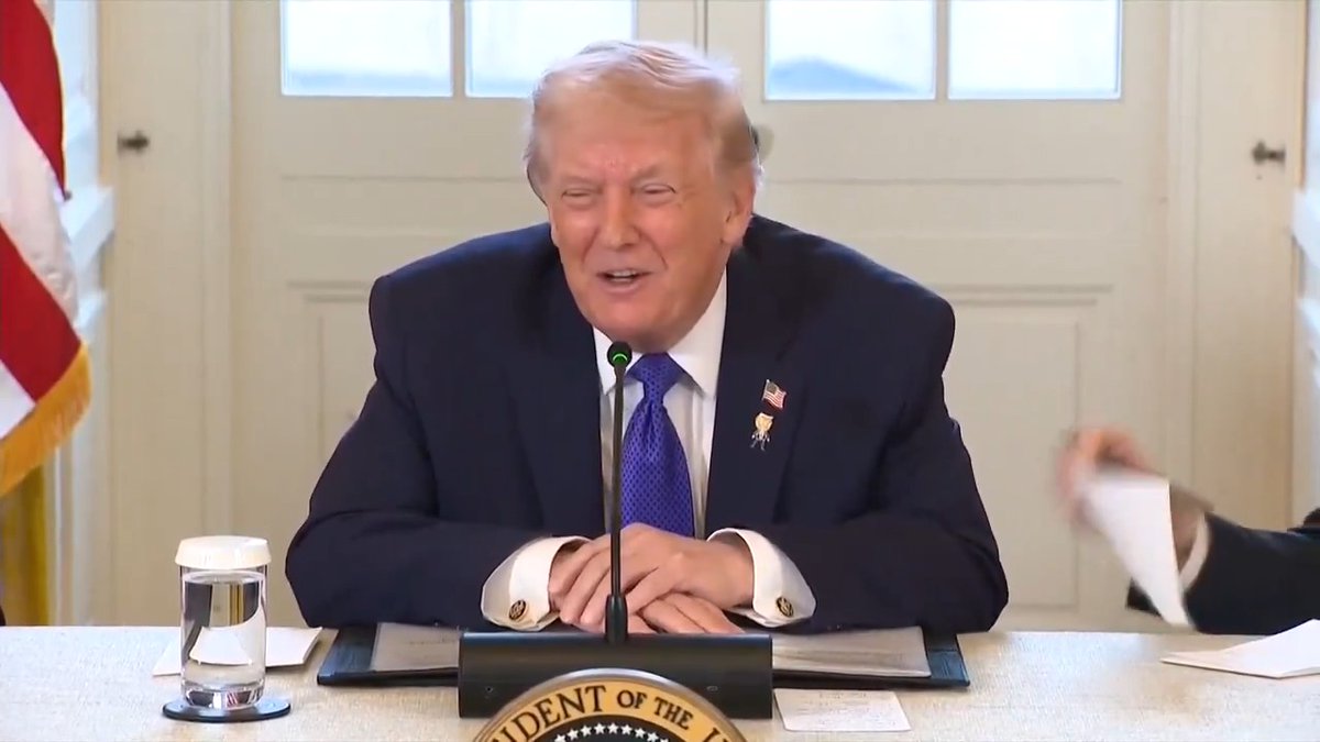 A confused Trump reads aloud a note from Rubio: "Marco just gave me a note. Go back to Chevron. They want to discuss something. I'm going back to Chevron, Marco. Thank you, Marco."