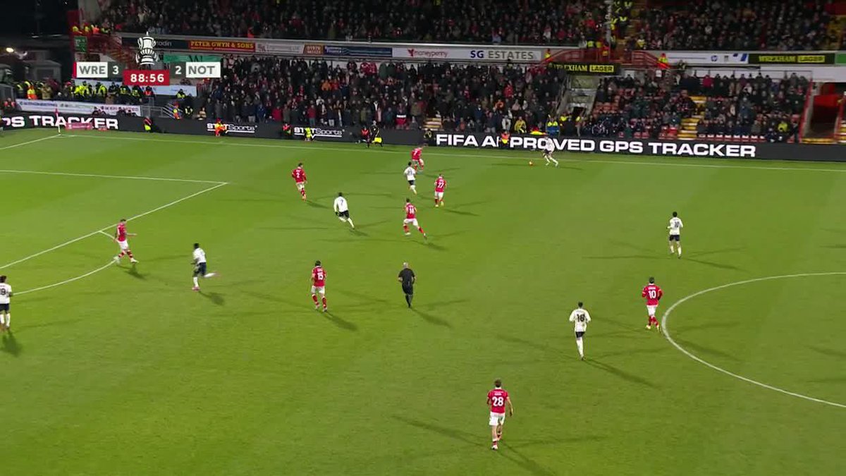 CALLUM HUDSON-ODOI IN THE 90TH MINUTE 🔥 WREXHAM 3-3 NOTTINGHAM FOREST IN THE FA CUP 🍿