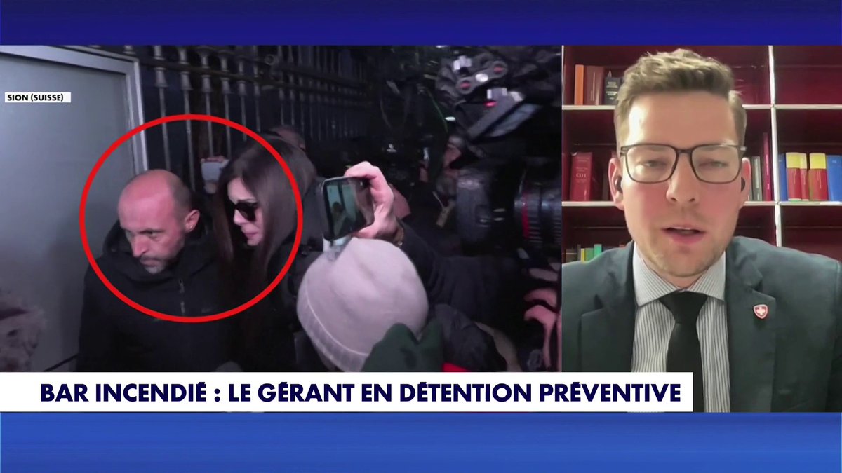 Incendie de Crans-Montana : «Il y avait un risque important qu’il quitte le territoire suisse», souligne cet avocat pénaliste suisse, après que le gérant du bar a été placé en détention préventive, dans 100% Politique Week-end