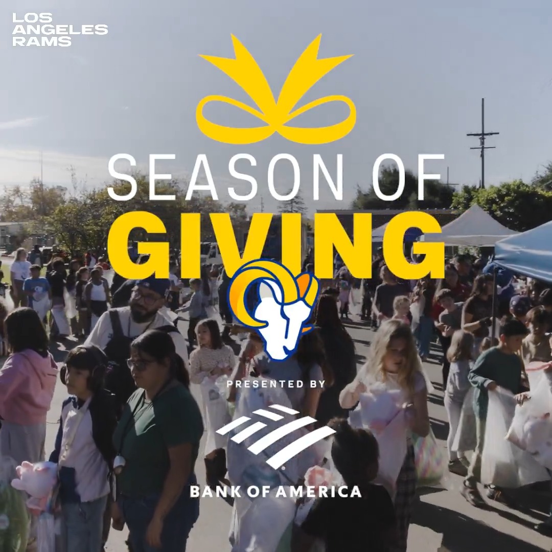 Making an impact in the community! 🤝💙 Celebrating the LA Rams Season of Giving presented by Bank of America.