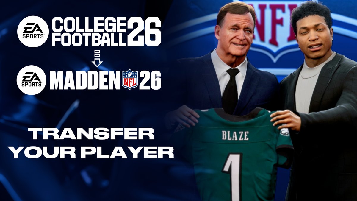 From college football star to NFL sensation🔥 Learn how to import your player from #CFB26 to #Madden26 and climb the ranks of football stardom.