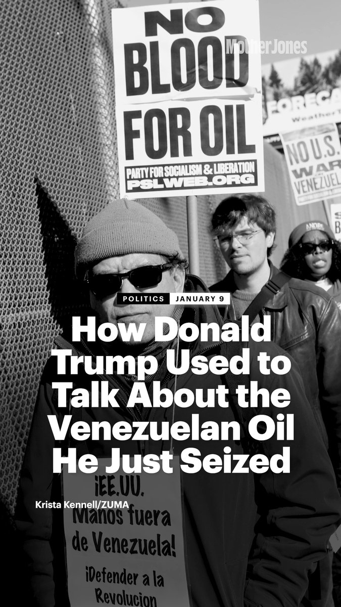 Trump spent years hating on Venezuela’s “horrible” oil. What changed? Throughout his 2024 presidential campaign, Trump called the country’s crude “horrible,” “tar,” “the dirtiest stuff you can imagine,” and the “worst oil probably anywhere in the world.” But, less than two years later, President Trump has framed his move to depose Nicolás Maduro in large part as a move to seize this “garbage” oil. His reservations about the quality of the fossil fuels he plans to acquire have disappeared. Instead, the president has suggested he may be willing to send in more US troops to keep control of it and that he’s not “afraid of boots on the ground.” Gone, too, are Trump’s warnings that Venezuelan heavy crude will pollute the air in American communities when it’s refined stateside. Read more here: