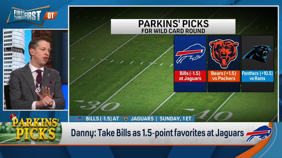 No more crown and robe for Danny Parkins, but he’s looking at redemption in the playoffs for #ParkinsPicks 💸 Texans -3 Chargers +3.5 Eagles -5.5 Bills -1.5 Bears +1.5 Panthers +10.5