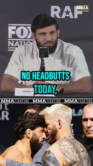 Arman Tsarukyan promises "no headbutts" at RAF 5 after losing out on the UFC lightweight title shot for headbutting Dan Hooker: "I learned a lesson."