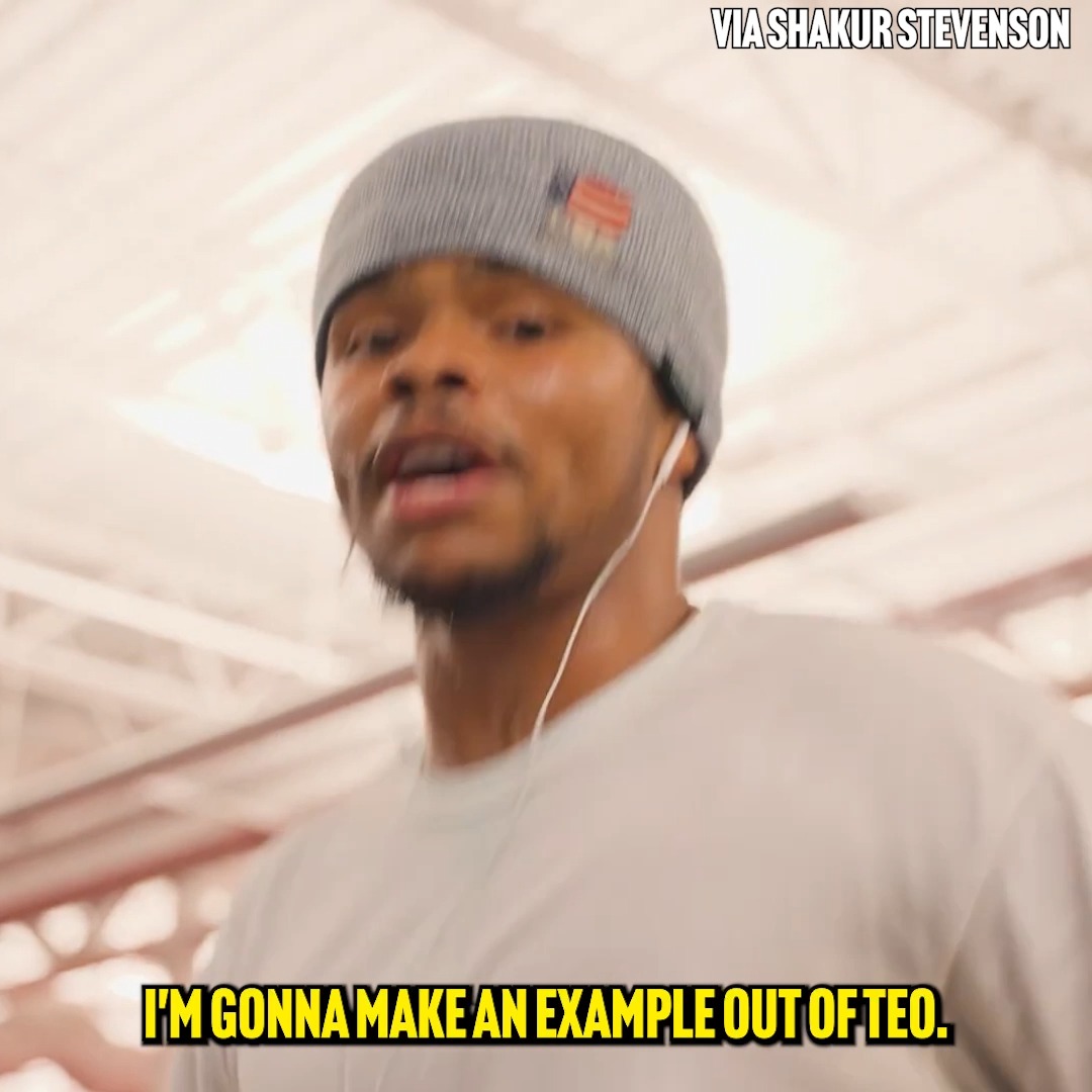 🗣️ “I’m gonna make an example out of Teo.” Shakur Stevenson isn’t messing around ahead of his showdown with Teofimo Lopez 😤 🎟️ Get your Teofimo vs Shakur tickets now: The Ring VI | Exclusively on DAZN | Jan 31st in NYC 🥊