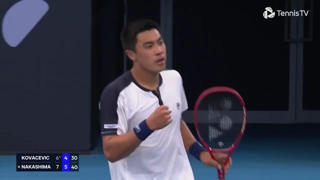 The hot streak continues 🔥 Brandon Nakashima defeats Kovacevic 7-6(4), 6-4 to reach his fourth tour-level final. Brisbane International | #BrisbaneTennis
