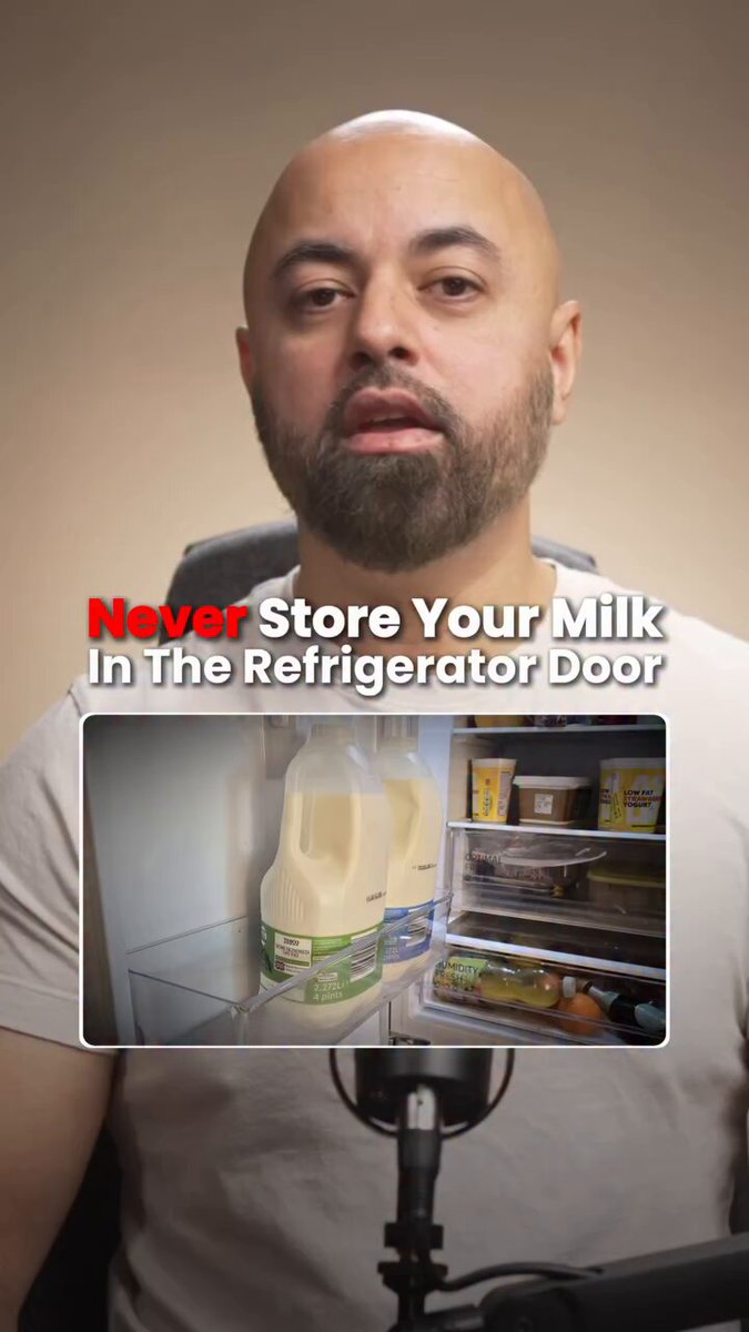 Never Store Your Milk In The Refrigerator Door