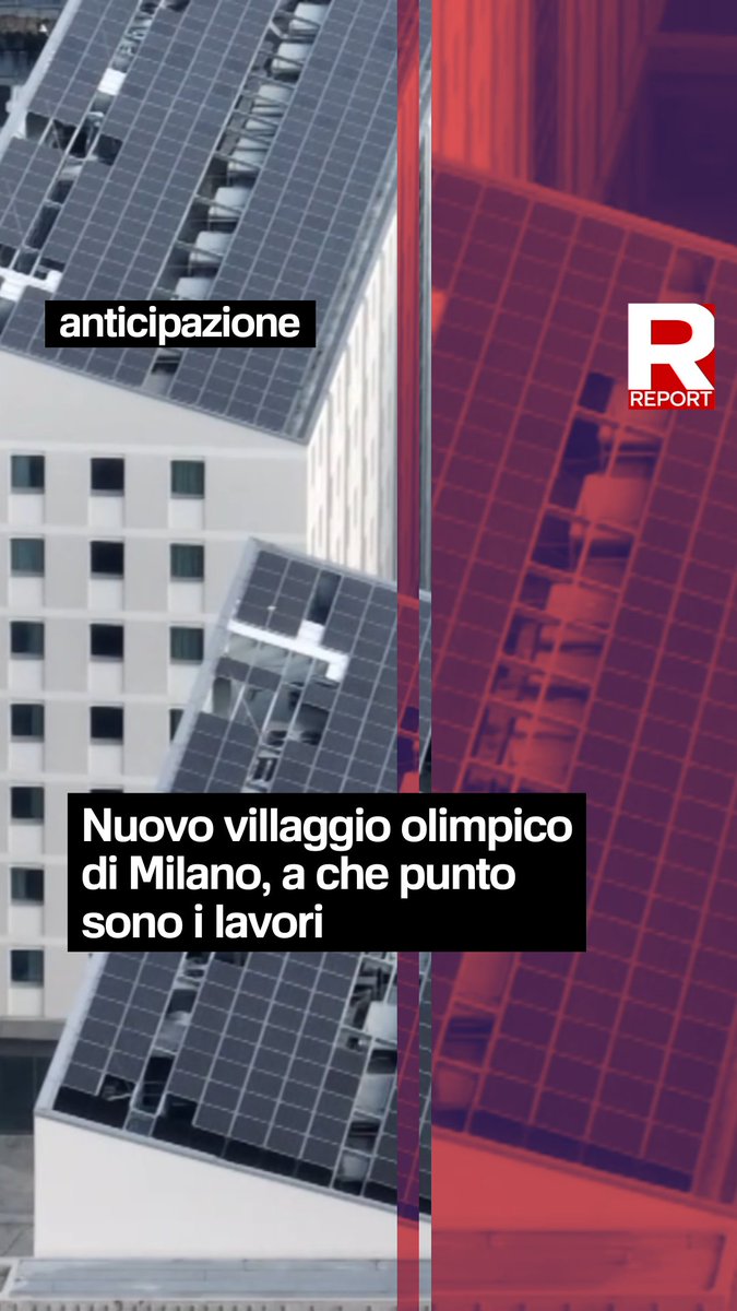 Lo scorso 30 settembre è stato inaugurato il nuovo villaggio olimpico di Milano da 1.700 posti letto, realizzato dal gruppo Coima. Peccato che a quella data il pianterreno era ancora allo stato grezzo. Ne parliamo domenica dalle 20.30 su #Rai3