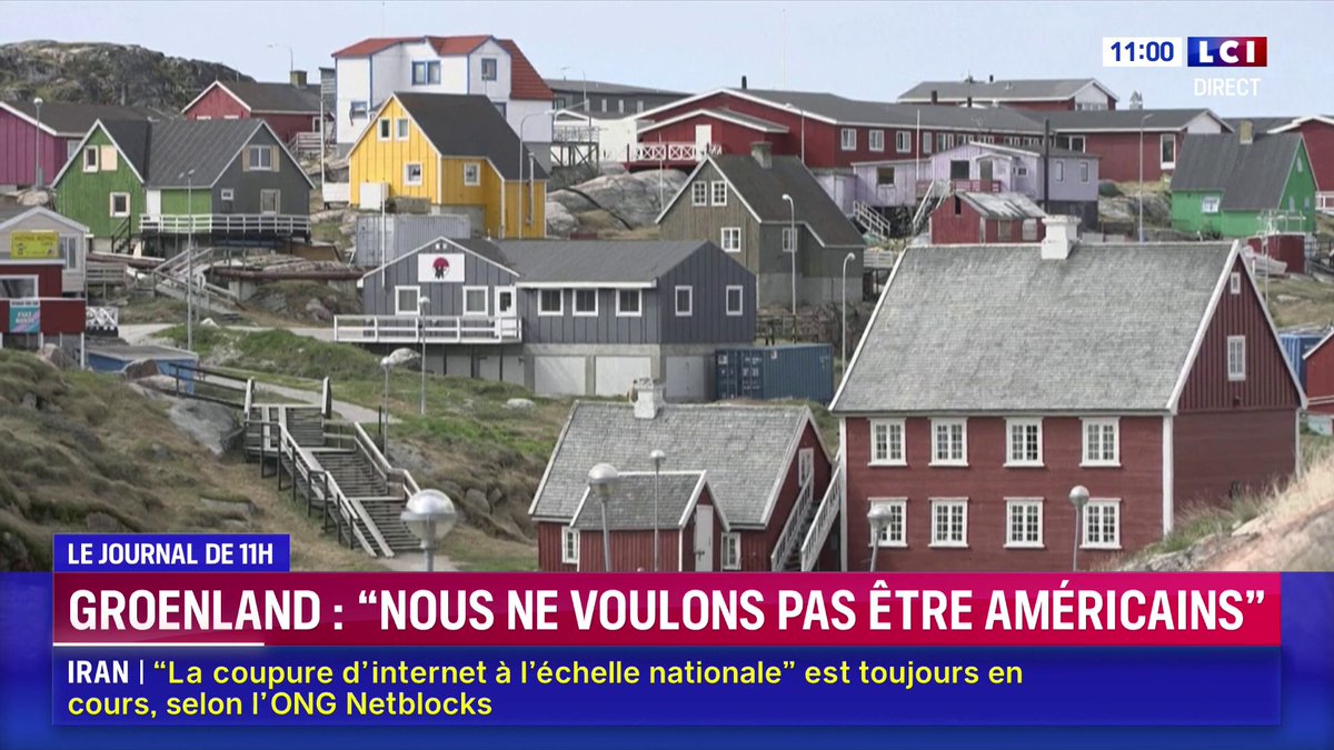 🔴 "Nous ne voulons pas être Américains" : c'est la réponse de la majorité des habitants du Groenland à la menace de Donald Trump ⬇️ On fait le point avec Pierre-Olivier Dentan dans le journal de Kady Adoum-Douass
