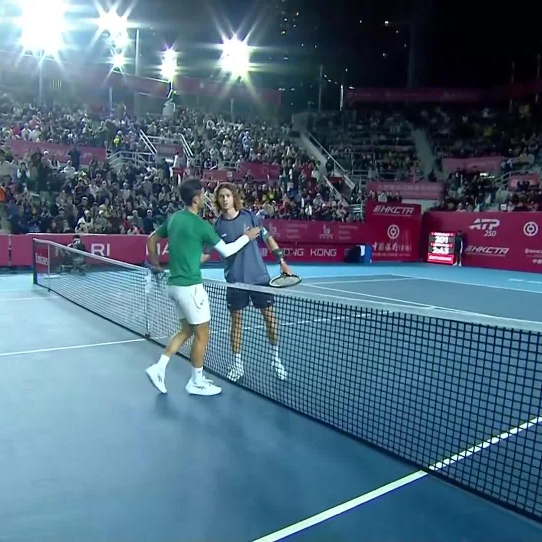 Hear him ROAR 🗣️ Musetti comes through a thriller vs Rublev 6-7 7-5 6-4 and is through to his first final of the season! #BOCHKTO2026