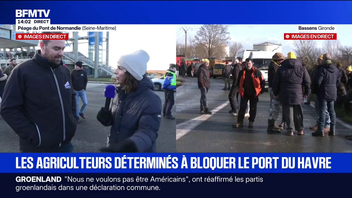 🇫🇷ALERTE l les agriculteurs déterminés à bloquer le port du Havre après l’accord du mercosur Un ❤️ si tu soutiens les agriculteurs Pour suivre l’actualité, suivez nous
