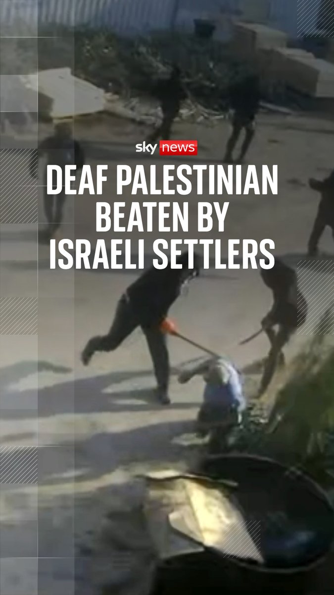 A group of masked Israeli settlers beat an elderly deaf man and torched cars during an attack in a Palestinian village in the occupied West Bank. 🔗