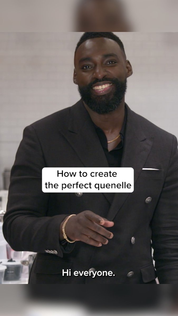 Mastering the quenelle technique means you've reached the highest level of fancy cheffing ✨ All you need are two spoons and some patience! 🥄 See more from Chef Eric Adjepong on #WildcardKitchen, Tuesday @ 9|8c!