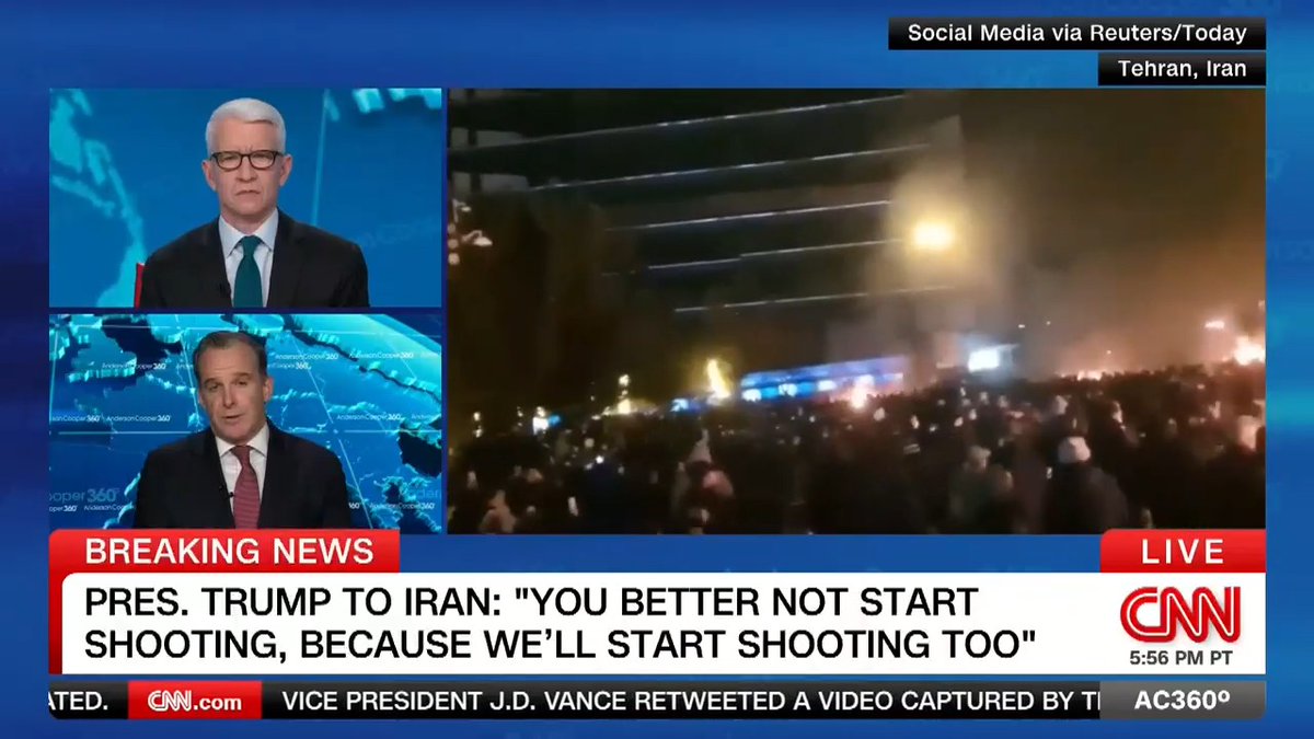 As massive and widespread anti-regime protests continue in Iran, Pres. Trump has threatened military strikes if the regime responds by killing protesters. "I think this is the most existential threat to this regime in its 47 years," says CNN Global Affairs Analyst Brett McGurk.