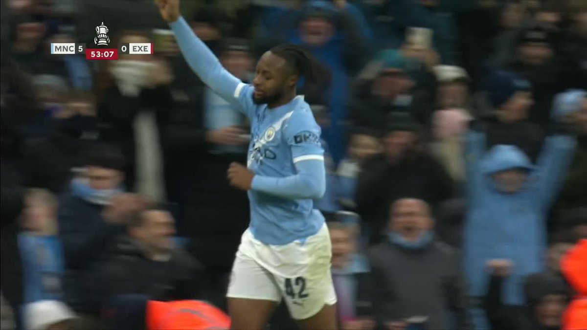 ANTOINE SEMENYO SCORES ON HIS MAN CITY DEBUT IN THE FA CUP 🔥