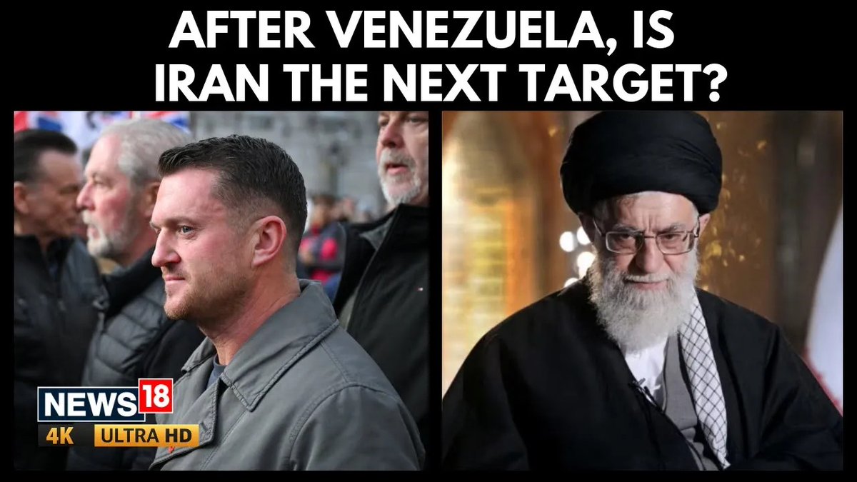 #WATCH | Amid Iran protests, Tommy Robinson says regime weakest, predicts post-Venezuela flashpoint, backs Trump-led pressure without troops, calling change inevitable there. Akanksha Swarup in #Exclusive conversation with British activist Tommy Robinson 🇬🇧 | #Iran #UnitedStates #Khamenei #IranRevolution2026 #IranProtests