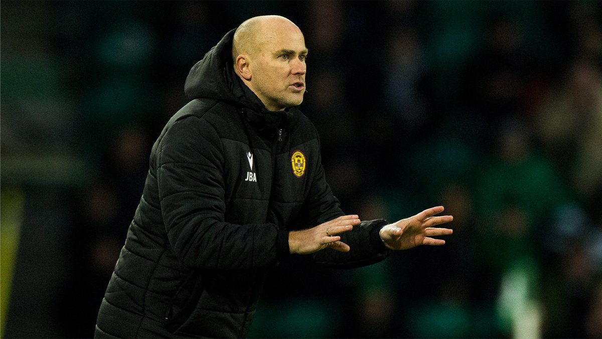 The manager reacts to gaining a point at Easter Road.