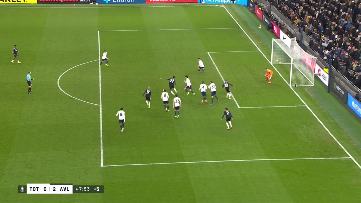 Wonderful team goal! 🔥 Morgan Rogers doubles Aston Villa's lead against Spurs in the FA Cup, just as he did last season! ⚽️⚽️ 📺TNT Sports &amp; discovery+ UK