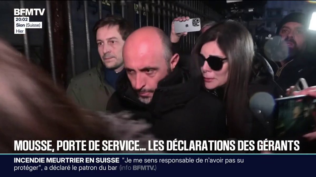 Mousse, porte de service ... Les déclarations des gérants du "Constellation" face aux enquêteurs après l'incendie à Crans-Montana
