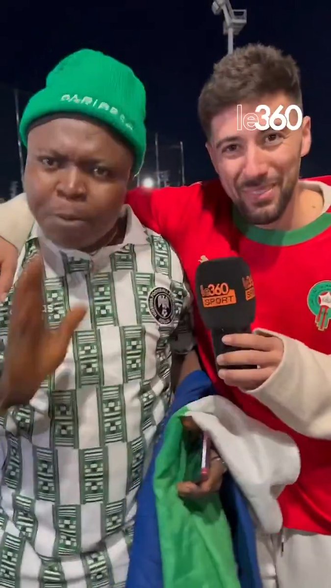 🇳🇬🗣️ « Organisez la CAN encore et encore, faites la Coupe du monde… le Maroc 🇲🇦, vous êtes les meilleurs ! » Hamza | حمزة en folie avec un supporter nigérian