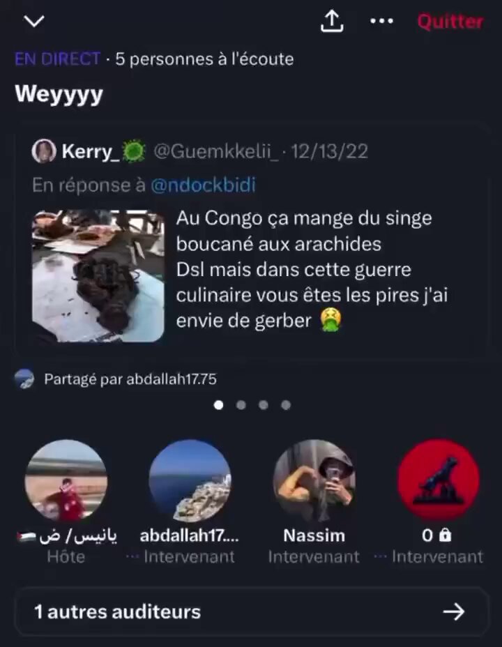 RACISME. Des algériens 🇩🇿 étalent un racisme décomplexé à l’égard des subsahariens. « Ils arrivent à Paris et mettent des chaussures : une évolution de fou pour eux ! Ils vivent dans des huttes tous nus en train de courir ! »