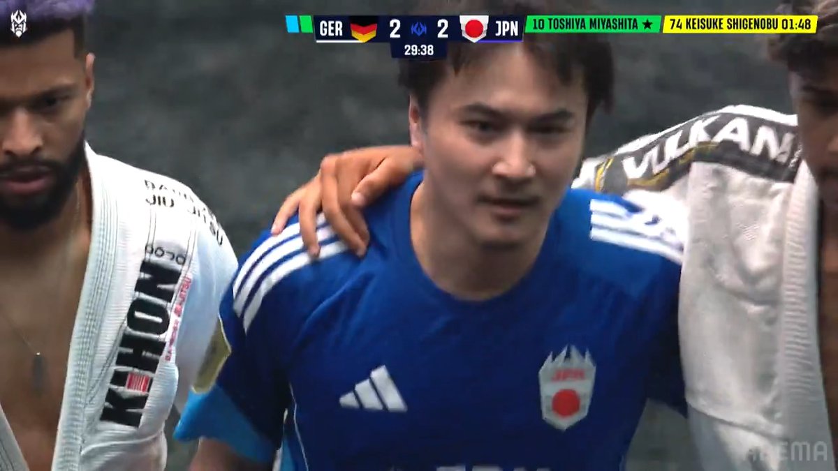 🇯🇵 痛恨のPK失敗…🇩🇪 加藤純一が2試合連続でPKを失敗。 日本はドイツに敗れ、3連敗で『キングス・ワールドカップ・ネーションズ2026』敗退が決まった。 [PR] ABEMA de DAZN で生中継：
