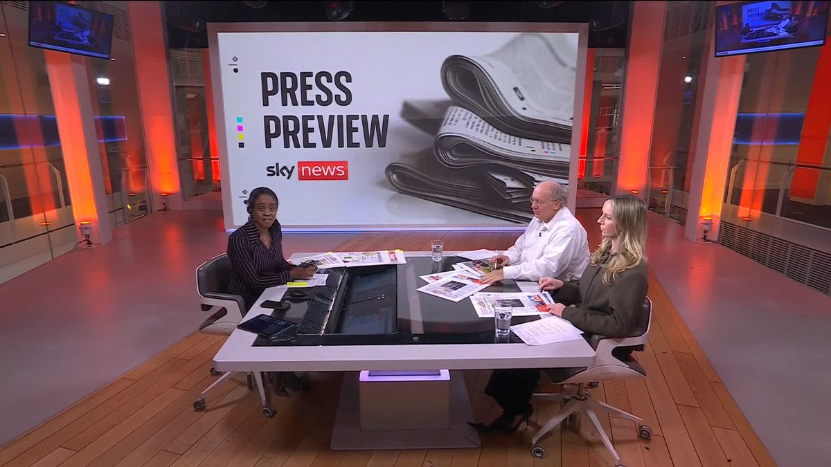 What's on Sunday's front pages? 📰 @SkyGillian is joined by James Rampton, features writer at The i Paper, and political journalist @Alicia_Fitzg for a first look at tomorrow's top stories. #PressPreview 👉 📺 Sky 501, Virgin 602, Freeview 233 & YouTube