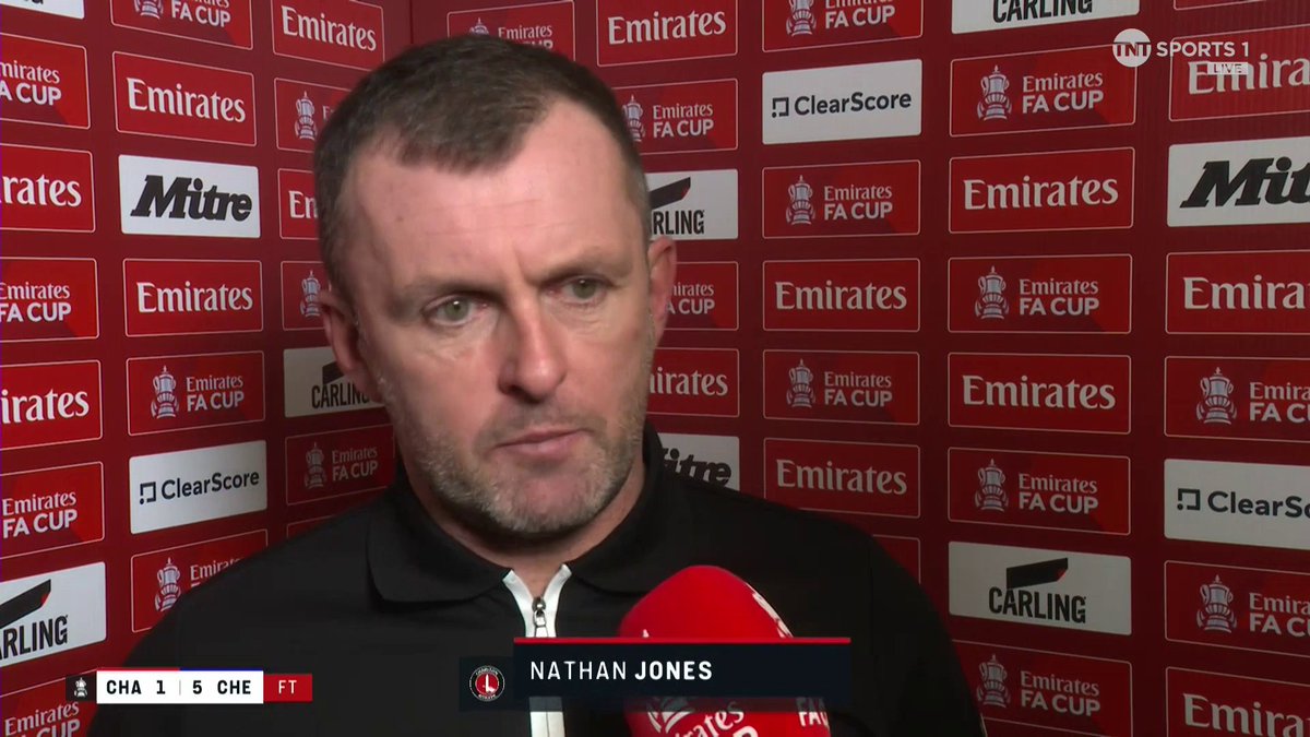 Nathan Jones frustrated at 'schoolboy mistakes' but pleased with his team's second half efforts against Chelsea in the FA Cup 📢 🎙️Danny Jamieson |📺 TNT Sports & discovery+ UK