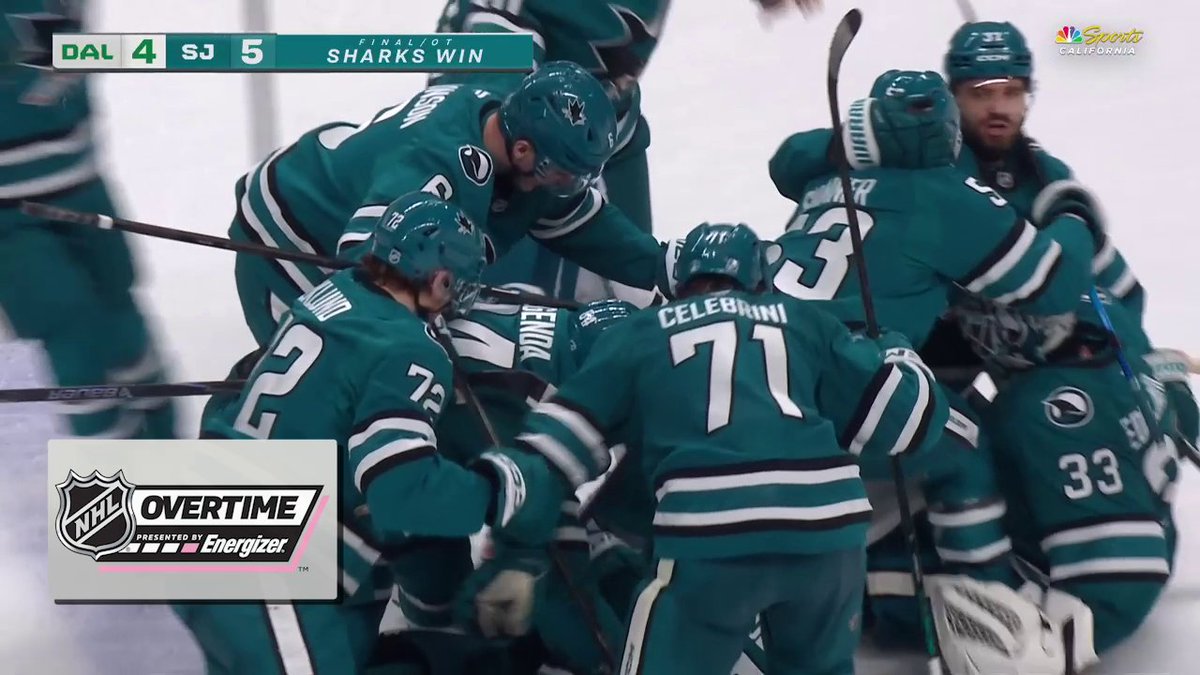 THE SHARKS COMPLETE YET ANOTHER COMEBACK!! 😱 Tyler Toffoli wins it in Energizer overtime!