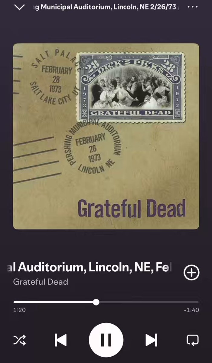 Other accounts will share “good” Bob Weir vocal performances, perhaps a “Looks like Rain” duet with Donna. But I’d prefer to highlight a spirited 1973 “Not Fade Away” where Bob goes crazy on the outro. Maximum rock and roll and the perfect way to end a rock and roll concert.