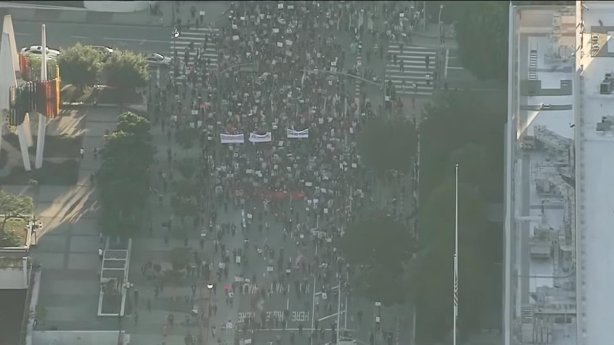 🚨 BREAKING: The streets of Los Angeles have now been taken over by THOUSANDS of leftist protestors Many of which don’t even know what the hell they’re protesting There is NOTHING organic about ANY of this.