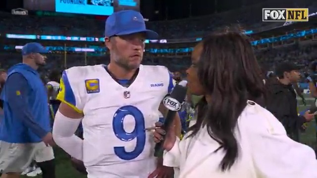 304 passing yards, 3 TDs, and a Wild Card WIN for Matthew Stafford and the Rams 🐏 The LA QB caught up with our Pam Oliver postgame ⬇️