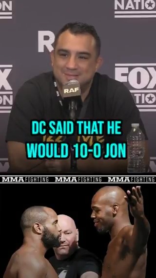 Jon Jones' longtime wrestling coach, Izzy Martinez, laughs at the idea of Daniel Cormier 10-0ing Jon Jones in a wrestling match: "Everybody wants to see the match. There's no way in hell Daniel Cormier techs Jon Jones 10-0."
