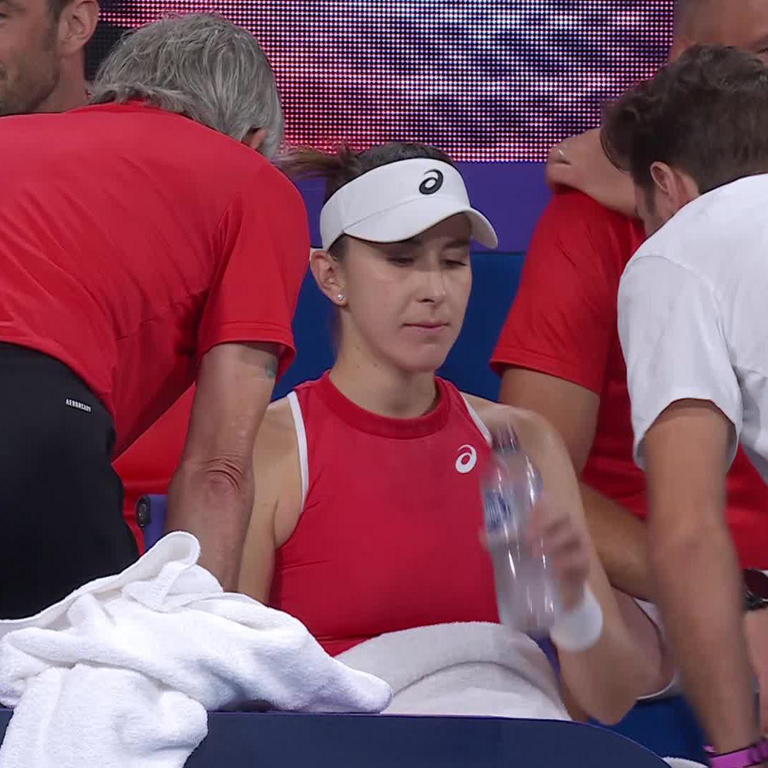 Legend, player, coach 🤩 Stanislas Wawrinka with words of wisdom for Belinda Bencic on the Team Swiss bench. #UnitedCup