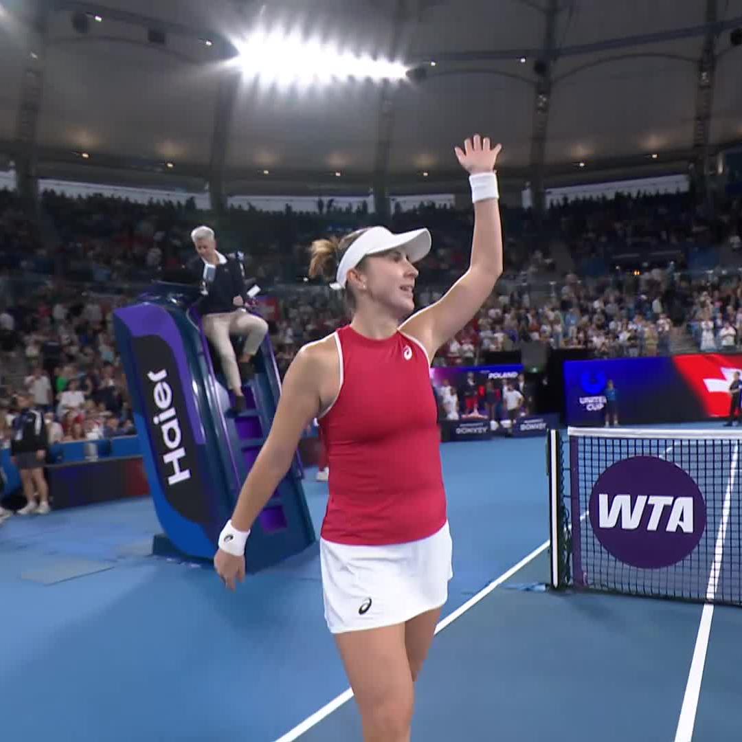 MVP MVP 😎 The moment Belinda Bencic defeated Swiatek to improve to 9-0 at this year's #UnitedCup!