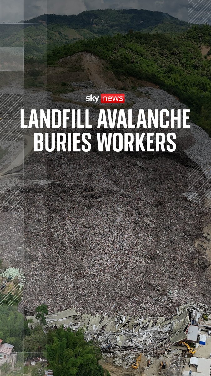 Two people have died and 35 others are missing in the Philippines, after a waste management facility split in the village of Binaliw, north of Cebu Cirty, causing an avalanche of rubbish and debris. 🔗