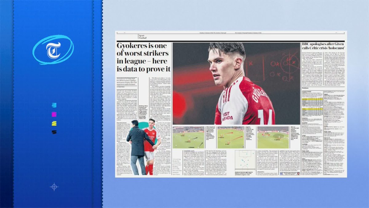 "Gyökeres is one of the worst strikers in the league" 👀 The Sunday Telegraph's Sam Dean believes Mikel Arteta has a decision to make about Arsenal's summer signing Viktor Gyökeres.