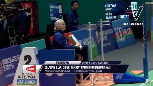 Nama Iris Metspalu yang tidak asing dalam setiap kejohanan besar BWF, mula aktif menjadi pengadil BWF sejak 2009 🏸 #NadiWeekend #TerbukaMalaysia