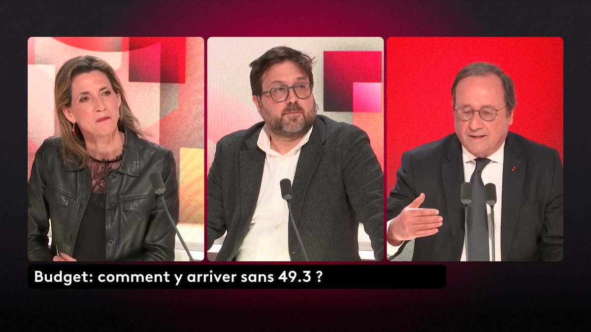 Pour François Hollande, le 49.3 est inévitable : "Dans la situation dans laquelle on est, c'est la seule procédure qui permet démocratiquement de faire adopter le budget." #QuestionsPol
