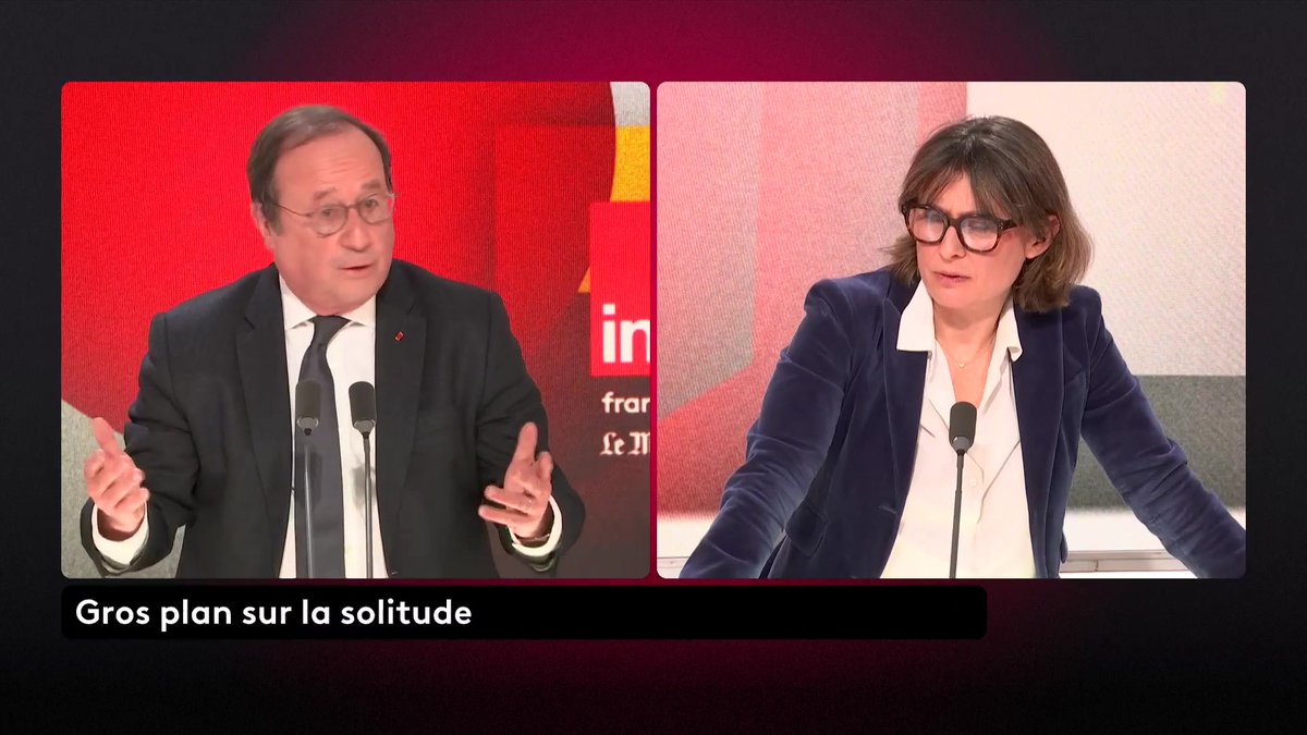 François Hollande : "Il y a plus de 10 millions de personnes qui vivent dans l'isolement : c'est une question majeure sur le plan politique." #QuestionsPol
