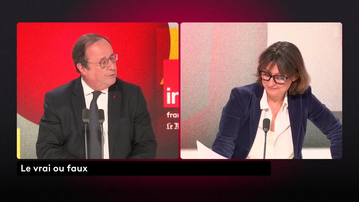 En cas de duel entre Jean-Luc Mélenchon et Jordan Bardella au second tour en 2027, François Hollande l'assure : "Je vote toujours contre le Rassemblement national" #QuestionsPol