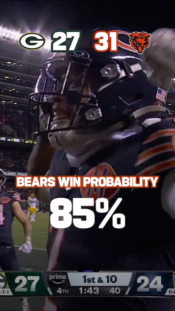 The Chicago Bears just keep finding ways to win.